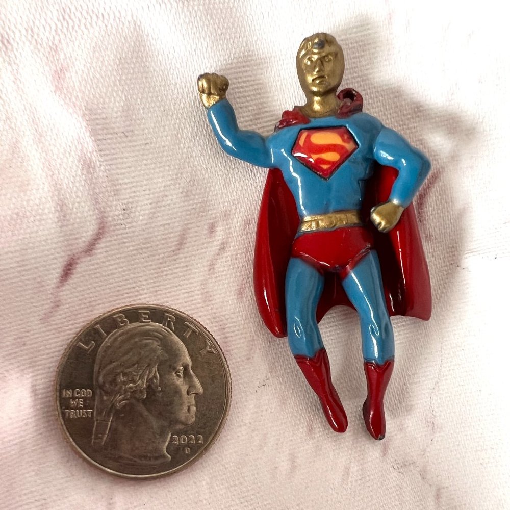 1978 Superman Metal Pendant - Vintage Unique and Rare